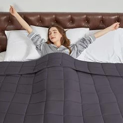 Cymula Weighted Blanket With Removable Cover For Adults 20 Lbs 60"x 80" Queen Size, Cooling Grey Weighted Blankets With Premium Glass Beads, Toddler Weighted Blanket With Duvet Cover -Electric Blankets Sales Store 41UNUg9kHfL. AC