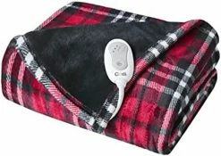 Codi Soft Plush Electric Heated Blanket Throw, Blue Plaid Microlight Therapedic Throws | 3 Heat Setting With Auto Shut Off, 6ft Power Cord, | Washable -Electric Blankets Sales Store 41Uuzeseh L. AC