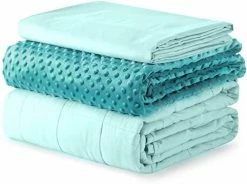 YnM Weighted Blanket And Duvet Covers — Hot And Cold Duvet Cover Set (3 Pieces) — (Green, 60''x80'' 15lbs), Suit For One Person(~140lb) Use On Queen/King Bed 28 YnM Weighted Blanket And Duvet Covers — Hot And Cold Duvet Cover Set (3 Pieces) — (Green, 60''x80'' 15lbs), Suit For One Person(~140lb) Use On Queen/King Bed -Electric Blankets Sales Store 41VmRPCk7EL. AC 2