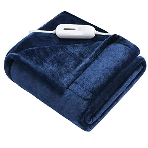 ZonLi Heated Blanket Electric Throw, Soft Fleece Electric Blanket -Whole Body, 4 Hour Auto Off & 3 Heating Levels, Fast Heating, ETL Certification, Machine Washable, Great Gift (50"×60", Blue) 3 ZonLi Heated Blanket Electric Throw, Soft Fleece Electric Blanket -Whole Body, 4 Hour Auto Off & 3 Heating Levels, Fast Heating, ETL Certification, Machine Washable, Great Gift (50"×60", Blue)
