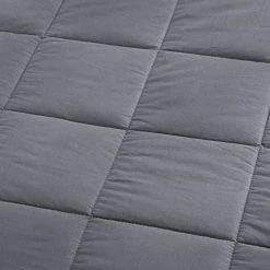 Puredown® Luxury Weighted Blanket Breathable Cotton Cover With Glass Beads Heavy Blanket 41"x 60" 10lbs Grey