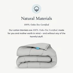 Luna Adult Weighted Blanket - Individual Use - 15 Lbs - 60x80 - Queen Size Bed - 100% Oeko-Tex Cooling Cotton & Glass Beads - USA Designed - Heavy Cool Weight - Light Grey 20 Luna Adult Weighted Blanket - Individual Use - 15 Lbs - 60x80 - Queen Size Bed - 100% Oeko-Tex Cooling Cotton & Glass Beads - USA Designed - Heavy Cool Weight - Light Grey -Electric Blankets Sales Store 41WirNHScrS