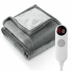 Generic Electric Heated Blanket Fast Heating With 6 Temperature Levels & 8hrs Auto Off Soft Heated Throw For Couch Machine Washable And ETL Certification 50" X 60" Wine Red