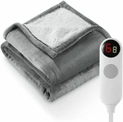 Generic Electric Heated Blanket Fast Heating With 6 Temperature Levels & 8hrs Auto Off Soft Heated Throw For Couch Machine Washable And ETL Certification 50" X 60" Wine Red -Electric Blankets Sales Store 41WvocjMjeL. AC