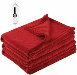 DUODUO Electric Heated Blanket Queen Size 84"x90" With Dual Controls, Reversible Cozy Silky Flannel Fabric With Ribs, Fast Heating With 4 Heating Levels 10 Hours Auto-Off For Bedding-Dark Blue 31 DUODUO Electric Heated Blanket Queen Size 84"x90" With Dual Controls, Reversible Cozy Silky Flannel Fabric With Ribs, Fast Heating With 4 Heating Levels 10 Hours Auto-Off For Bedding-Dark Blue -Electric Blankets Sales Store 41XJEsQ5XKL. AC