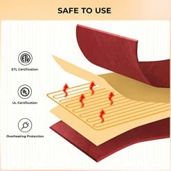 TLGREEN Electric Heated Blanket Throw 50”x 60”, Flannel & Sherpa Electric Blanket Heated Throw With 6 Heating Levels, 3 Hours Auto-Off, Machine Washable, Fast Heating Blanket, ETL & UL Certified, Red -Electric Blankets Sales Store 41XOvM4UBZL