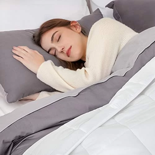 Joybest Weighted Blanket 25 Lbs 80x87 Inches, Oeko-Tex Certified Cotton Heavy Blanket With Premium Glass Beads For Adults Couple, Use On Queen & King Beds, Grey Blanket 16 Joybest Weighted Blanket 25 Lbs 80x87 Inches, Oeko-Tex Certified Cotton Heavy Blanket With Premium Glass Beads For Adults Couple, Use On Queen & King Beds, Grey Blanket - Image 14