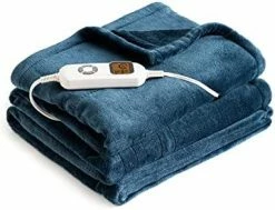Topblan Electric Heated Blanket, Fast Heating Blanket 10 Heating Levels, Double-Layer Soft Flannel Heated Blanket Full Size For Bedroom Couch, Machine Washable, 72x84 Inches Blue -Electric Blankets Sales Store 41YFdo DtOL. AC