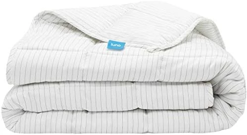 Luna Adult Weighted Blanket - Individual Use - 15 Lbs - 60x80 - Queen Size Bed - 100% Oeko-Tex Cooling Cotton & Glass Beads - USA Designed - Heavy Cool Weight - Light Grey 13 Luna Adult Weighted Blanket - Individual Use - 15 Lbs - 60x80 - Queen Size Bed - 100% Oeko-Tex Cooling Cotton & Glass Beads - USA Designed - Heavy Cool Weight - Light Grey - Image 11