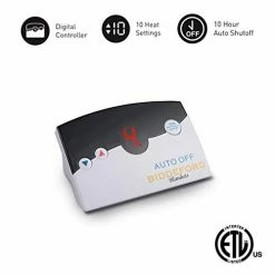 Biddeford Blankets Micro Plush Electric Heated Blanket With Digital Controller, Full, Grey