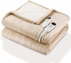 CURECURE Electric Blanket Heated Throw Flannel & Sherpa Fast Heating Blanket Twin Size 62"x 84" For Full Body With 4 Heating Levels & 10 Hours Auto-Off Timing Settings, Home Use & Machine Malachite Green -Electric Blankets Sales Store 41YpmTiEjfL. AC