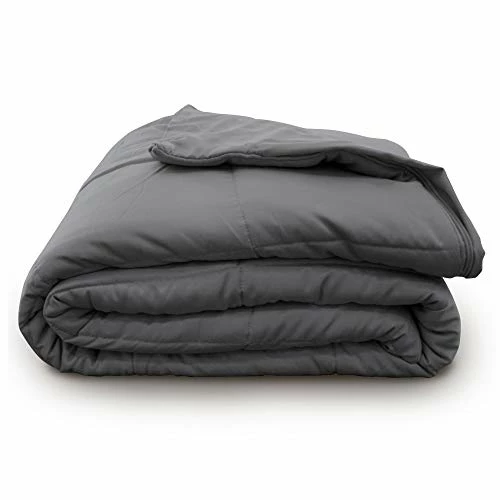 BROOKSTONE Innovations Cooling Weighted Blanket - Machine Washable Removeable Quilted Cooling Zip Off Cover - Measures 48 In. X 72 In. - 12 Pound Weight - Dark Grey 3 BROOKSTONE Innovations Cooling Weighted Blanket - Machine Washable Removeable Quilted Cooling Zip Off Cover - Measures 48 In. X 72 In. - 12 Pound Weight - Dark Grey