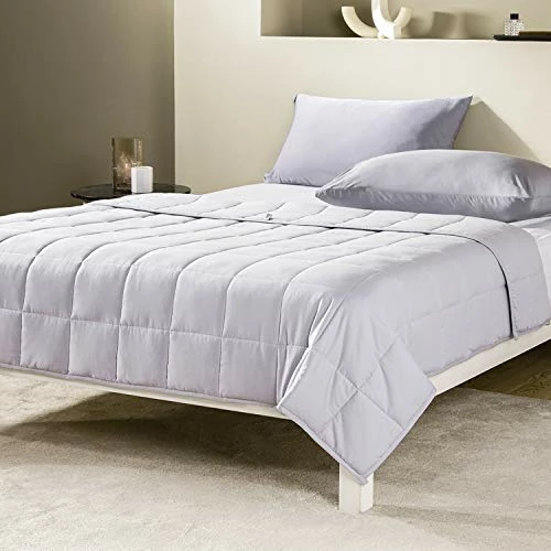 Bedsure Weighted Blanket 15 Pounds - 60 X 80 Inch Queen ,Weighted Blankets Adult With Glass Beads 100% Cotton Light Grey Heavy Blanket 4 Bedsure Weighted Blanket 15 Pounds - 60 X 80 Inch Queen ,Weighted Blankets Adult With Glass Beads 100% Cotton Light Grey Heavy Blanket - Image 2