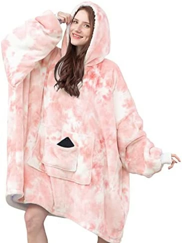 OCTROT Wearable Blanket Hoodie, Fuzzy Soft Sherpa Oversized Blanket Sweatshirts For Women Men, Large Warm Cozy Plush Fleece Hooded Blankets Sweater With Giant Front Pocket For Adults Teens(Dairy Cow) 9 OCTROT Wearable Blanket Hoodie, Fuzzy Soft Sherpa Oversized Blanket Sweatshirts For Women Men, Large Warm Cozy Plush Fleece Hooded Blankets Sweater With Giant Front Pocket For Adults Teens(Dairy Cow) - Image 7