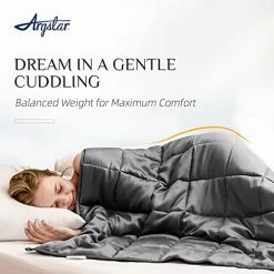Argstar Cooling Bamboo Weighted Blanket For Adults 20 Lbs On Queen Bed, Soft Silky Heavy Blanket With Premium Glass Beads, 60"x80", Dark Grey. 7 Argstar Cooling Bamboo Weighted Blanket For Adults 20 Lbs On Queen Bed, Soft Silky Heavy Blanket With Premium Glass Beads, 60"x80", Dark Grey. -Electric Blankets Sales Store 41bs6ULlpKS