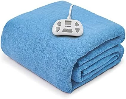PiPiMAMA Electric Heated Blanket Twin Size 62" X 84" ,Ultra Soft Polar Fleece,ETL Certification Fast Heating Blanket With 10 Heat Levels,12 Hours Auto Shut Off,Machine Washable Cloud Blue 10 PiPiMAMA Electric Heated Blanket Twin Size 62" X 84" ,Ultra Soft Polar Fleece,ETL Certification Fast Heating Blanket With 10 Heat Levels,12 Hours Auto Shut Off,Machine Washable Cloud Blue - Image 8