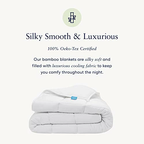 Luna Adult Weighted Blanket - Silky Cooling Bamboo & Premium Glass Beads - 25 Lbs - 80x87 - King Size Bed - Designed In USA - Heavy Cool Weight For Hot & Cold Sleepers - White 5 Luna Adult Weighted Blanket - Silky Cooling Bamboo & Premium Glass Beads - 25 Lbs - 80x87 - King Size Bed - Designed In USA - Heavy Cool Weight For Hot & Cold Sleepers - White - Image 3