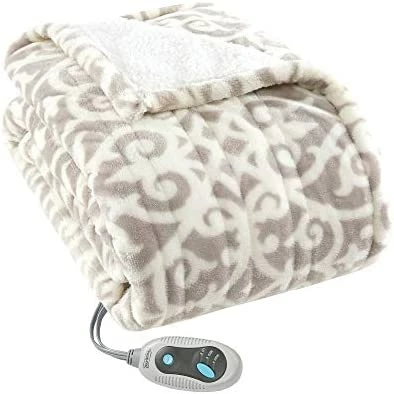 Beautyrest Reversible Sherpa To Fleece Electric Wrap Poncho Blanket Shawl Wearable, Auto Shut Off, Virtually Zero EMF, Multi Heat Setting, UL Certified, Machine Washable, Tan 50" X 64" 10 Beautyrest Reversible Sherpa To Fleece Electric Wrap Poncho Blanket Shawl Wearable, Auto Shut Off, Virtually Zero EMF, Multi Heat Setting, UL Certified, Machine Washable, Tan 50" X 64" - Image 8