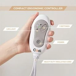 Codi Soft Plush Electric Heated Blanket Throw, Blue Plaid Microlight Therapedic Throws | 3 Heat Setting With Auto Shut Off, 6ft Power Cord, | Washable -Electric Blankets Sales Store 41d20WhOPVL