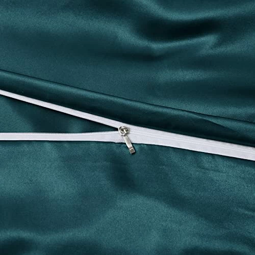 Ersmak 48" X 72" Duvet Cover For Weighted Blanket, Removable Satin Duvet Cover For Weighted Blanket, 8 Ties Secure Fastening, Teal 4 Ersmak 48" X 72" Duvet Cover For Weighted Blanket, Removable Satin Duvet Cover For Weighted Blanket, 8 Ties Secure Fastening, Teal - Image 2