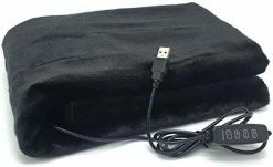 SEITG USB Electric Heating Blanket Heated Shawl 3 Heating Settings And 3 Hours Auto Off For Office Study Sitting Room Library Coffee Shop Plane And More (Black) -Electric Blankets Sales Store 41e6MDBiNsL. AC