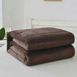 Solid Stitched Oversized Weighted Blanket Micromink Microfiber Throw Comfort Box Stitching Twin Queen King Cal King Calming 15lbs, 20lbs, 25lbs Soft Blanket (King, Chocolate) 26 Solid Stitched Oversized Weighted Blanket Micromink Microfiber Throw Comfort Box Stitching Twin Queen King Cal King Calming 15lbs, 20lbs, 25lbs Soft Blanket (King, Chocolate) -Electric Blankets Sales Store 41eMf4kDkUL. AC