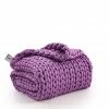 SHOFJ Chunky Cooling Knit Blanket, Hand Made Chunky Knit Weighted Throw Blanket For Sleep, Stress Relief Or Home Décor, Relax In Style SHOFJ Handmade Weighted Blankets (Purple, 50''x60'' 10lbs), Twin -Electric Blankets Sales Store 41eSaApdhAL