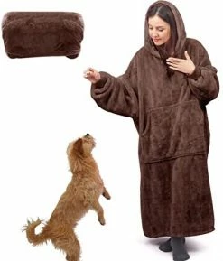 Lengthened Oversized Blanket Hoodie Wearable Blanket Sweatshirt For Women Men-Hoodie Blanket Hooded Blanket With Giant Pocket Black 20 Lengthened Oversized Blanket Hoodie Wearable Blanket Sweatshirt For Women Men-Hoodie Blanket Hooded Blanket With Giant Pocket Black -Electric Blankets Sales Store 41ecOjt5SFL. AC