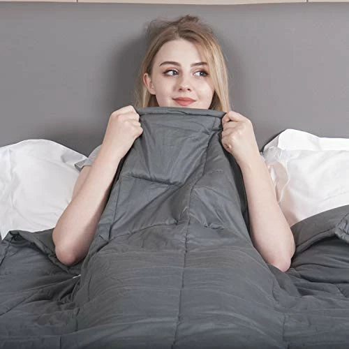 COMHO Weighted Blanket Cooling Heavy Blanket 20 Lbs,60''x80'',Queen Size 5 COMHO Weighted Blanket Cooling Heavy Blanket 20 Lbs,60''x80'',Queen Size - Image 3