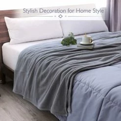 NB Electric Heated Blanket Full Size 77'' X 84'' Heated Throw For Whole Body Warming & Extra Large Size, 4 Heating Levels And 10H Auto-Off With Overheating Protection - Grey -Electric Blankets Sales Store 41elae2ynOS