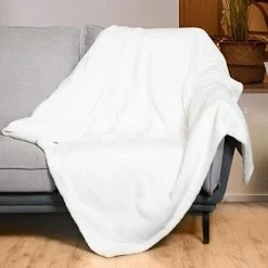 [5 Year Warranty] WOOMER Electric Heated Throw Blanket(50"x 60"), Soft Flannel Fast Heating Blanket With Multi-Color Option, 4 Heating Levels & 4H Auto Off, Machine Washable, Over-Heat Protection Marble Blue -Electric Blankets Sales Store 41f9XxzttuL. AC