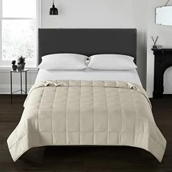 Well Being Quilted 20 Pound Weighted Blanket,Oatmeal,60"x80" Brown