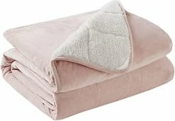 Degrees Of Comfort 10 Pounds Weighted Blanket Throw For Counch, Small Anti Anxiety Blankets For Women, Teen & Adults, 50x60 Inch, Blush Pink, 10lb