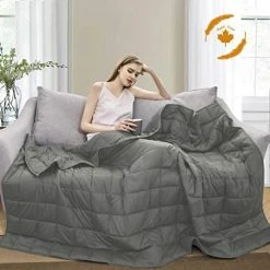 Maple Down Weighted Blanket For Adult 20 Lbs Heavy Blanket, King Size, 7-Layer Cooling Weighted Blanket, 100% Cotton With Glass Beads, Body Weight Between 180lbs - 210 Lbs(Navy Blue) -Electric Blankets Sales Store 41gdPEZL. AC 2