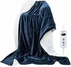 Qoosea Heated Blanket Electric Blanket Twin 50*60 Inch Heated Throw Soft Sherpa Flannel Heating Blanket Wrap With 10 Heating Levels 9 Timer Settings Auto Shut Off Warm For Home Office Room Blue 12 Qoosea Heated Blanket Electric Blanket Twin 50*60 Inch Heated Throw Soft Sherpa Flannel Heating Blanket Wrap With 10 Heating Levels 9 Timer Settings Auto Shut Off Warm For Home Office Room Blue -Electric Blankets Sales Store 41h1ZaEu6IL. AC