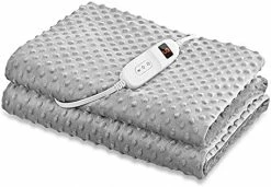PROALLER Electric Heated Throw Blanket Twin Size 50" X 60" | 10 Levels Fast Heating & Machine Washable | Full Body Warming Soft Fleece Sofa Bed Blankets With Auto-Off Overheating Protection 4H Timer | Grey -Electric Blankets Sales Store 41hW6aGfwPL. AC 1