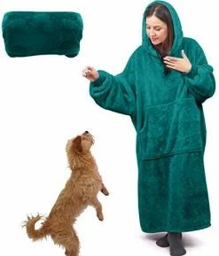 Lengthened Oversized Blanket Hoodie Wearable Blanket Sweatshirt For Women Men-Hoodie Blanket Hooded Blanket With Giant Pocket Black 29 Lengthened Oversized Blanket Hoodie Wearable Blanket Sweatshirt For Women Men-Hoodie Blanket Hooded Blanket With Giant Pocket Black -Electric Blankets Sales Store 41heGuXxS8L. AC