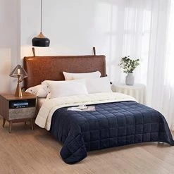 HomeSmart Products HomeSmart Weighted Throw Blanket For Adults & Kids (Light Grey & White 7lbs 48x60) | Duel Sided - Super Soft Fleece & Cozy Plush Sherpa Fabric On Opposite Side 24 HomeSmart Products HomeSmart Weighted Throw Blanket For Adults & Kids (Light Grey & White 7lbs 48x60) | Duel Sided - Super Soft Fleece & Cozy Plush Sherpa Fabric On Opposite Side -Electric Blankets Sales Store 41hp6psywtS. AC