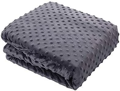 VOLPHAY Removable Duvet Cover For Weighted Blanket - Grey - Super Soft Minky Dot Duvet Cover (48"x72") 10 VOLPHAY Removable Duvet Cover For Weighted Blanket - Grey - Super Soft Minky Dot Duvet Cover (48"x72") - Image 8