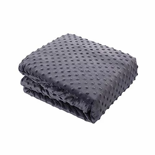 VOLPHAY Removable Duvet Cover For Weighted Blanket - Grey - Super Soft Minky Dot Duvet Cover (48"x72") 3 VOLPHAY Removable Duvet Cover For Weighted Blanket - Grey - Super Soft Minky Dot Duvet Cover (48"x72")