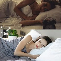 NIGHTLY GOOD DREAM Weighted Blanket King Size 15 Lbs 86X92 Inch For Couples & Adults Weighted Blankets For Deeper Sleep, Cotton King Heavy Blanket With Premium Glass Beads Grey -Electric Blankets Sales Store 41hxn5ADesL