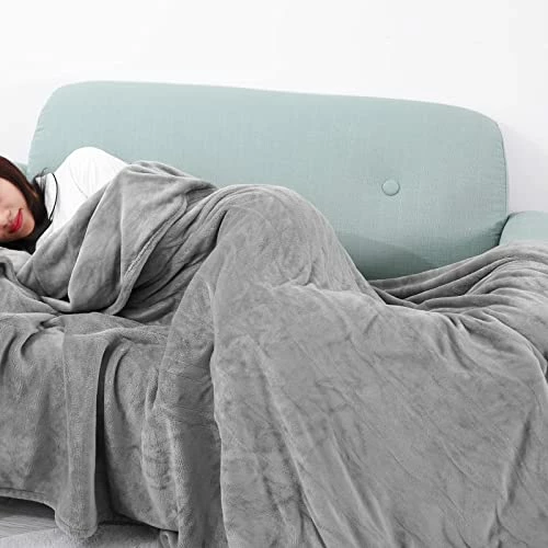 YANYEA Electric Heated Blanket Twin Size 62”x84” Flannel Ultra Soft Machine Washable 10 Hours Auto Off With 4 Heating Levels ETL & FCC Certified - Gray 8 YANYEA Electric Heated Blanket Twin Size 62”x84” Flannel Ultra Soft Machine Washable 10 Hours Auto Off With 4 Heating Levels ETL & FCC Certified - Gray - Image 6