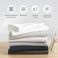 Natural Linen Duvet Cover From Baloo, Removable Cover For Weighted Blankets - Soft, Premium, Breathable French Linen, 42x72 Inches, Oatmeal -Electric Blankets Sales Store 41it7o2yrhL