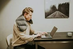 JoysMart 3-Piece Set 100% Cotton Weighted Blanket Adult 15 Lbs. 48x72, Soft Minky Dot Washable Duvet Cover And Weighted Minky Dot Microwavable Shoulder Wrap/Lap Pad - Noiseless Glass Microbeads. -Electric Blankets Sales Store 41iwlbSjILL