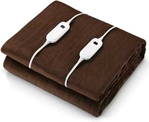 CURECURE Heated Electric Blanket Full Size 72" X 84" Oversized Flannel Heated Blanket With 4 Heating Levels & 10 Hours Auto Off, Comfort Warm Blanket For Bed Sofa Home Office Use, Machine Washable Linen 8 CURECURE Heated Electric Blanket Full Size 72" X 84" Oversized Flannel Heated Blanket With 4 Heating Levels & 10 Hours Auto Off, Comfort Warm Blanket For Bed Sofa Home Office Use, Machine Washable Linen - Image 6