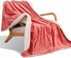 CURECURE Heated Blanket, Electric Throws Lightweight Soft Double-Layer Warming Flannel Plush Blanket, 4 Heat Settings, Fast Heating, 6H Auto-Off, 50" X 60" Pink, Travel Home Office Use, Machine Washable -Electric Blankets Sales Store 41jb0E87S5L. AC 1