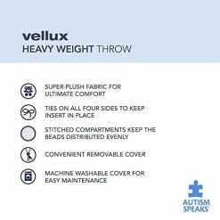 Vellux Weighted Throw, 54 In X 72 In (W X L) 25 Lb, White -Electric Blankets Sales Store 41jpaD8uxQL