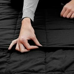 Superior Quilted Microfiber 15-Pound Weighted Throw Blanket 60" X 80" , Black -Electric Blankets Sales Store 41kBPxzD8EL 1