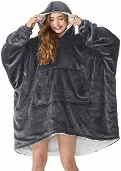 Homemate Wearable Blanket Hoodie, Cute And Funny Patterns Oversized Hoodie Sweatshirt Blanket For Adults Women Men，Cozy，Warm，Fuzzy Hoodie Blanket Leopard -Electric Blankets Sales Store 41kHYKm2TLL. AC