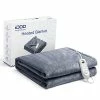 IDOO Foot Pocket Electric Heating Blanket, 50" X 60" Flannel Heated Blanket Throw With Auto Off Timer, Fast Heating, ETL Certification, Overheating Protection For Home Office Brown